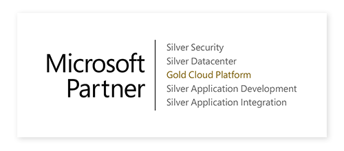 Microsoft Gold Partner logo for Influential Software